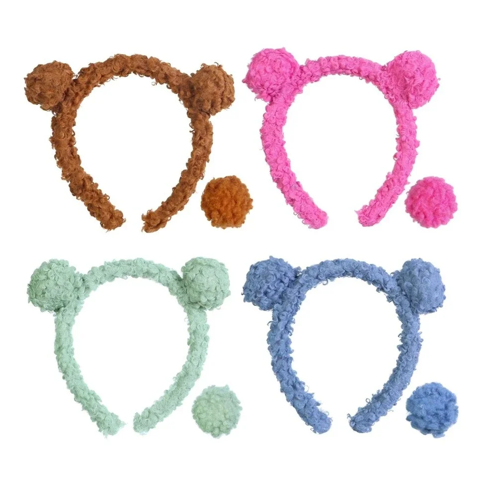 8 Pcs Bear Ears Headband and Tail Set, Cosplay Halloween Animal Costume NWT